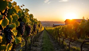 Experience stunning vineyards at Sacramento Wineries with picturesque rustic backgrounds and vibrant grapevines.